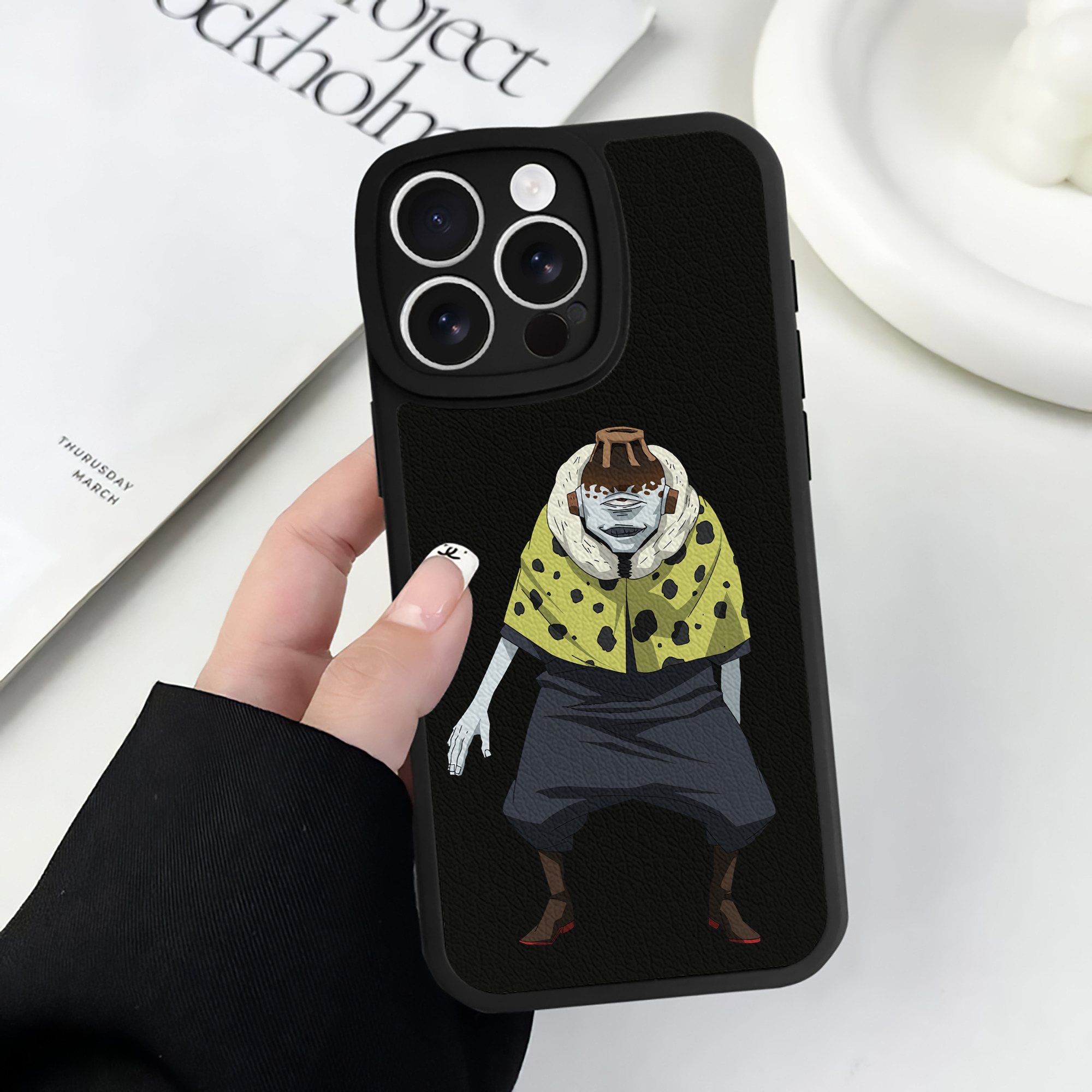 （画像用） 呪術廻戦 Jujutsu Kaisen 【iPhone 16シリーズ対応】シリコンスマホケース（レザー調） 材質：シリコン
